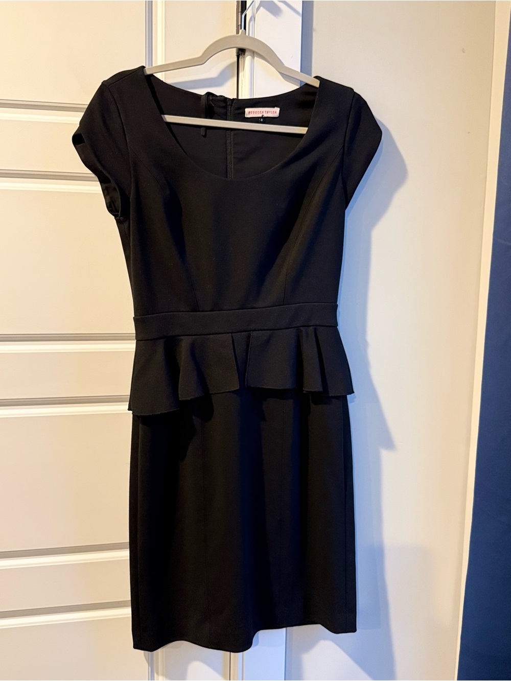 Rebecca Taylor Black Peplum Sheath Dress